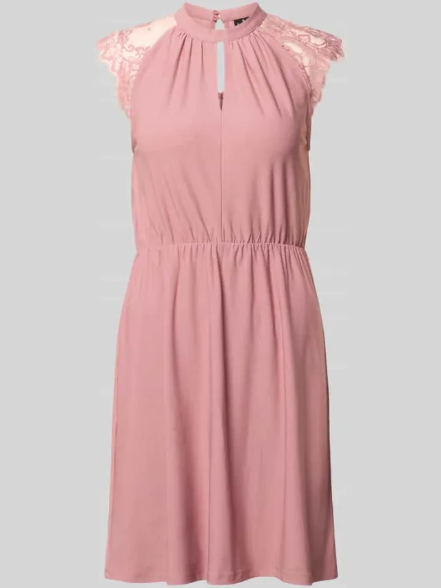 Vero Moda Getailleerde vrijetijdsjurk met kanten afwerking model 'MILLA' roze, foto 2