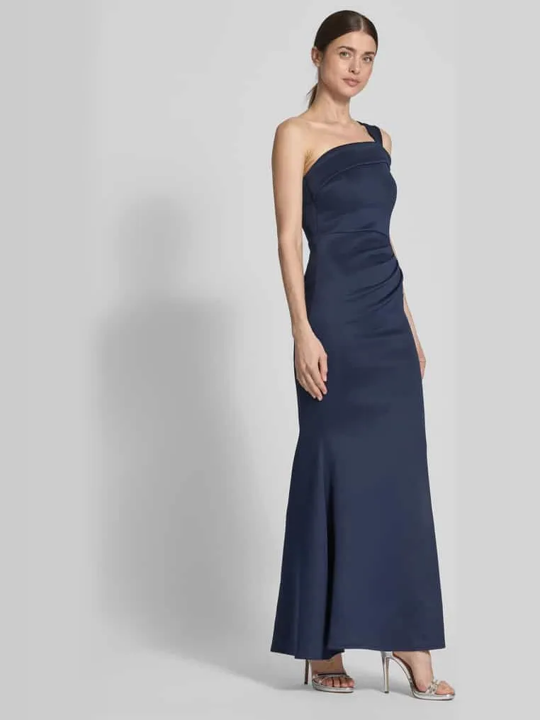 Lipsy Avondjurk met one shoulder-band Marineblauw
