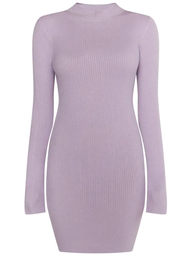 Mymo Mini-gebreide jurk Dames violet, foto 2