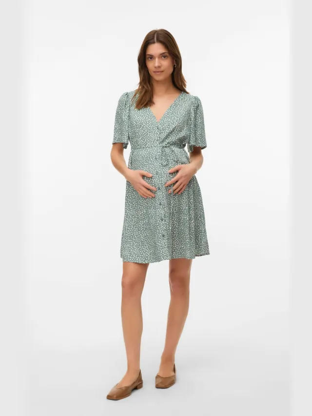 Vero Moda Maternity zwangerschapsjurk grijsgroen, foto 2