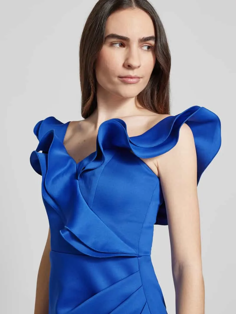 Lipsy Knielange cocktailjurk met loopsplit bleu, foto 4
