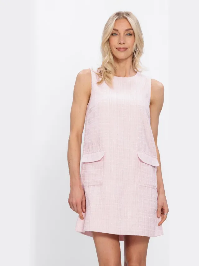 Y.A.S. YAS Dames Jurken Yasjose Sl Boucle Dress - Lichtroze