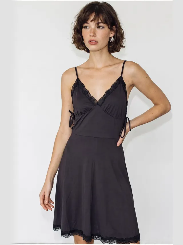 Bianco Lucci Midi-jurk Antraciet