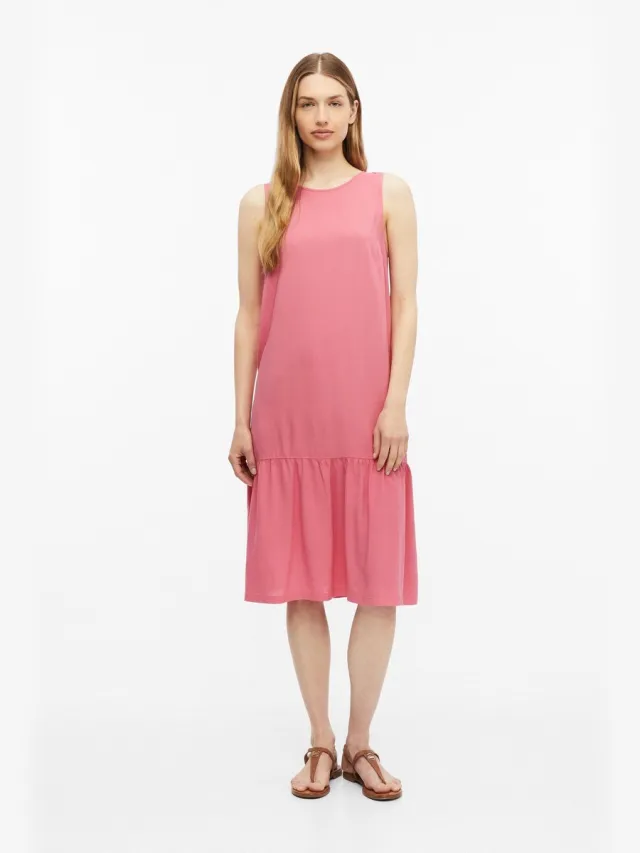 S.Oliver female - Gestreepte jurk van viscose roze