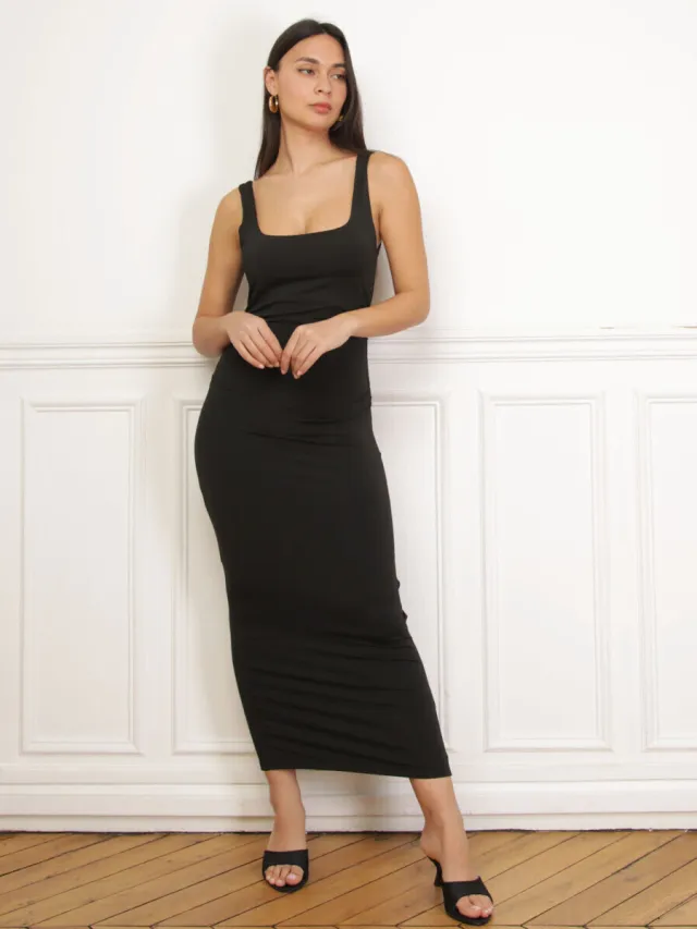 La Modeuse Lange Jurk La Modeuse 78048_P185331 Zwart