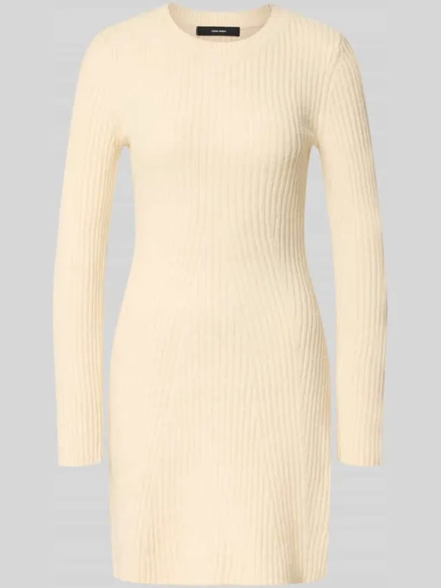 Vero Moda Regular fit tricotjurk met ronde hals model 'JOSANNA' ecru, foto 2