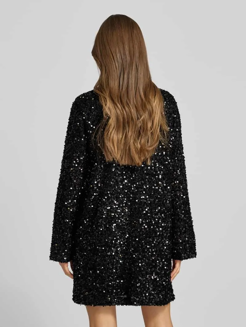 Jake*s Collection Knielange jurk met pailletten zwart, foto 3