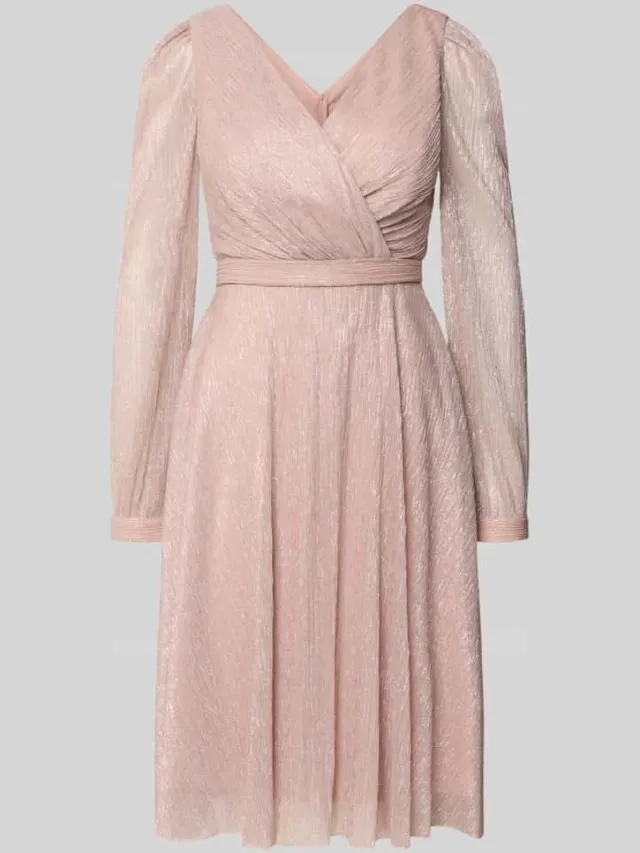 TROYDEN COLLECTION Jurk in wikkellook rosé, foto 2