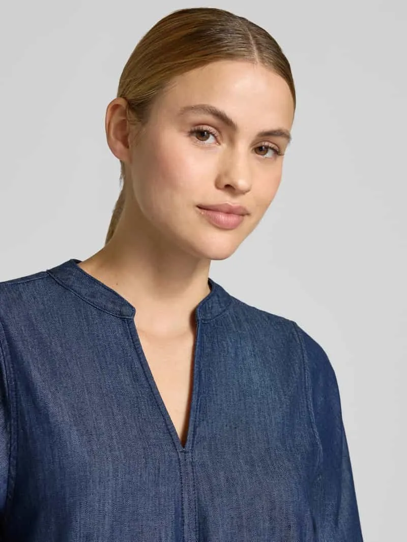 Opus Knie-lange denimjurk met V-hals model 'Wonema', foto 5