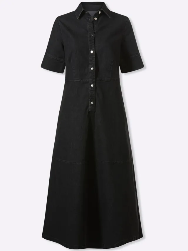 Jeansjurk black denim
