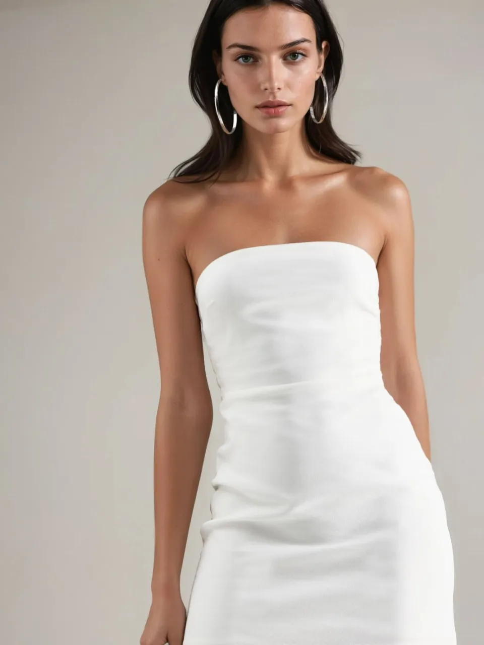 Hiccup Strapless Mini-jurk gebroken wit, foto 2