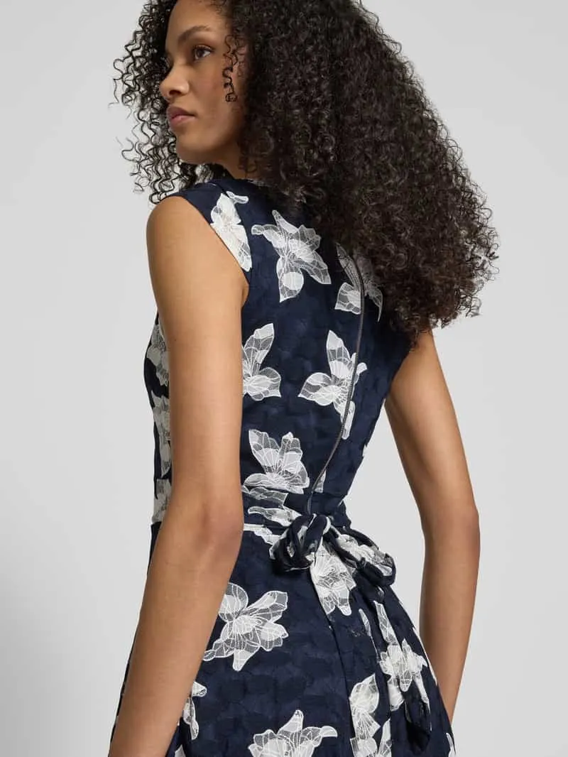 Apricot Mini-jurk in All-over look met Ronde hals marineblauw, foto 5