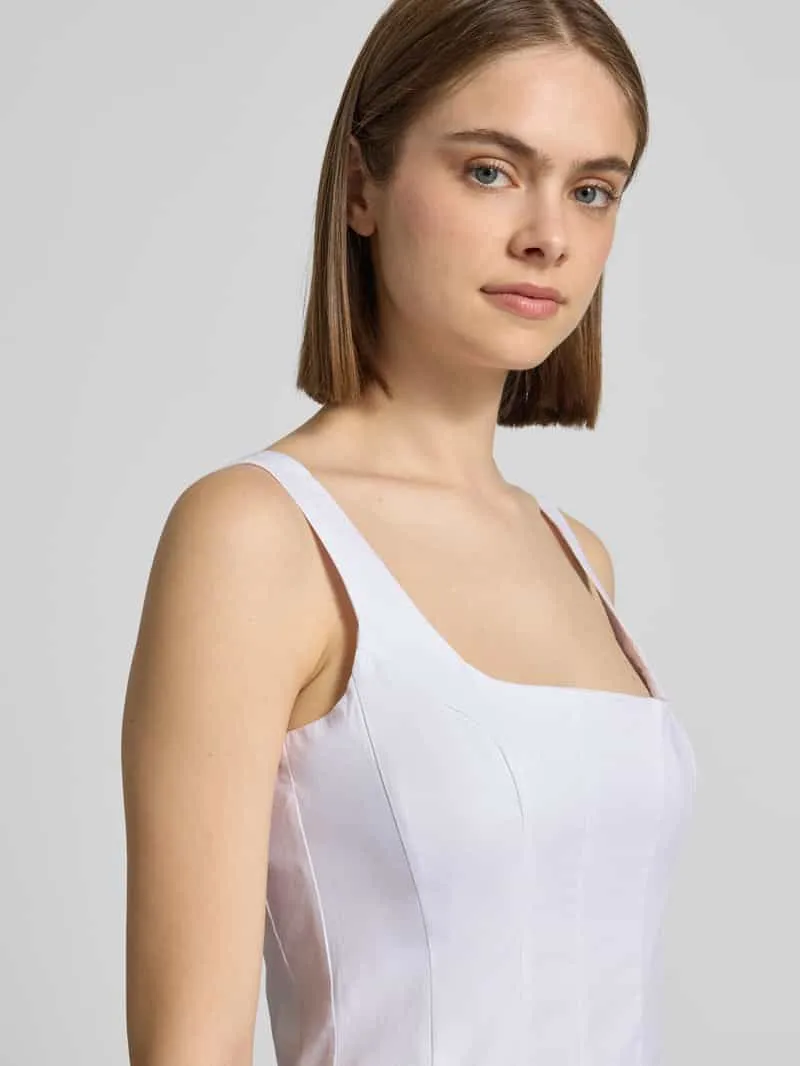 bardot cocktailjurk met vierkante hals model 'LOLITA' offwhite, foto 5