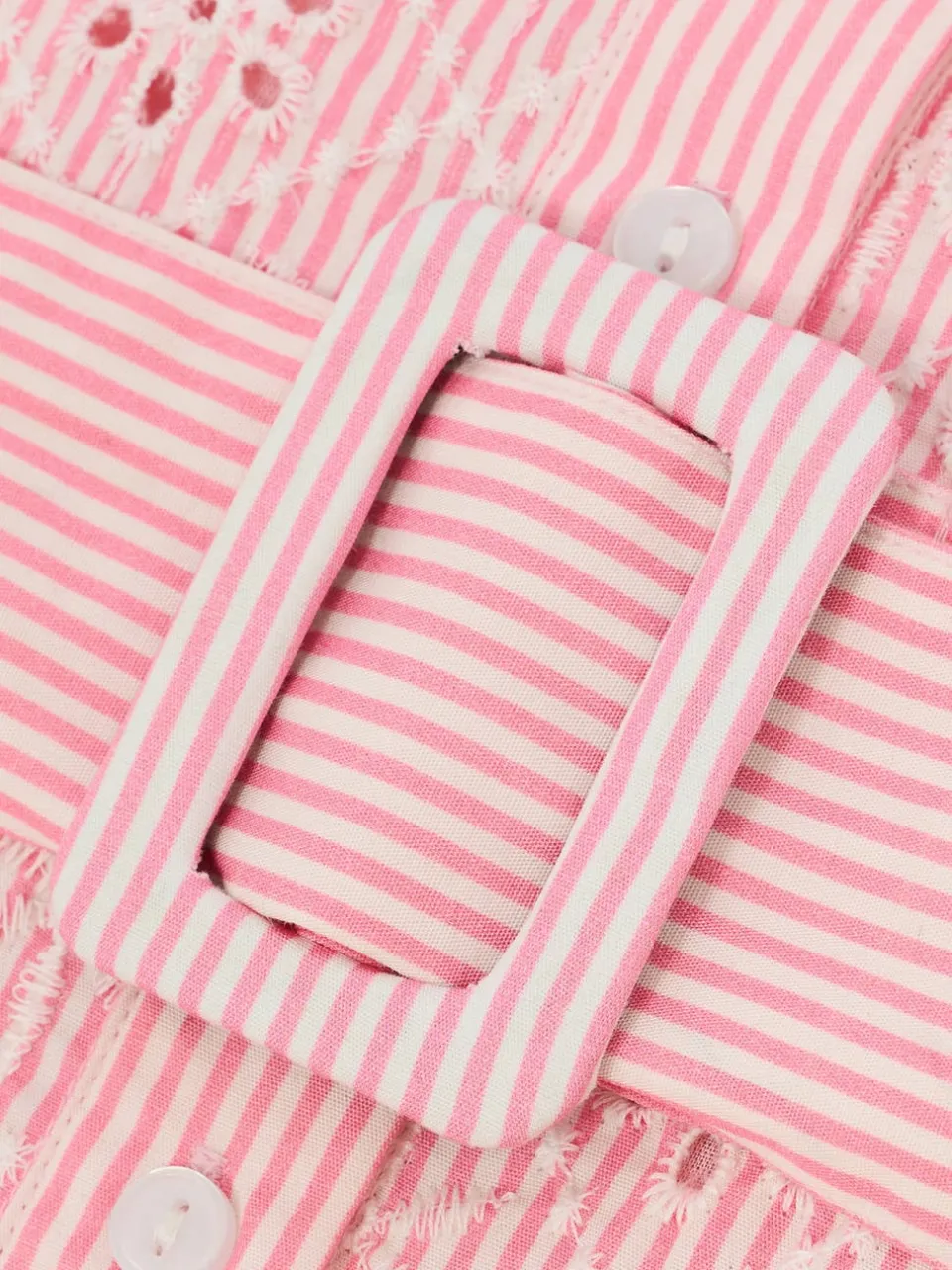 Yoek blousejurk broderie roze, foto 8