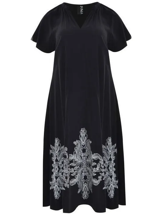 Mat Fashion midi jurk zwart, foto 2