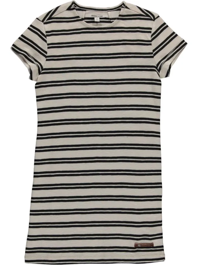 Moscow Off-White/ Zwart - Dress/ Jurk