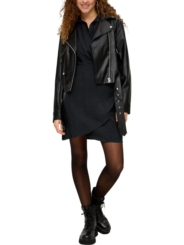 Q/S designed by Jurk - Vrouwen - ZWART - Viscose