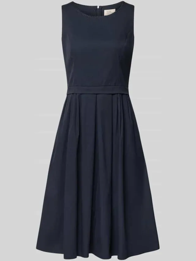 ROBE LÉGÈRE Midi-jurk met Ronde hals marineblauw, foto 2