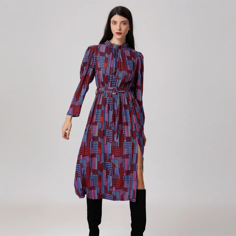 S&J Weekends Midi blouse-jurk met grafische print veelkleurig, foto 2