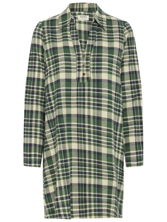 Ichi IHTAMANNA DR2 - Dames - Mini jurken PINENEEDLE CHECK