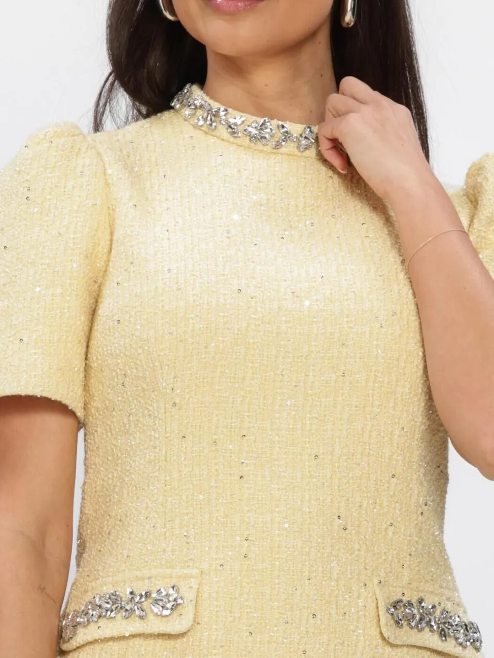 Lina Locchi Dames Jurken Ll-agnese - Butter Yellow, foto 4