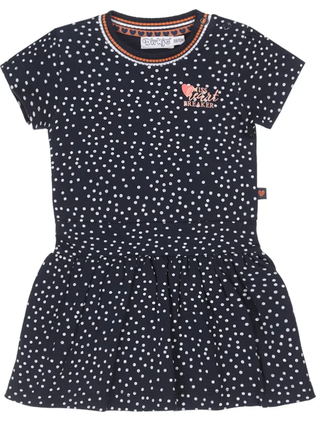 Dirkje Heart Dots Navy maat 56 Jurkje V42320-35 Z22