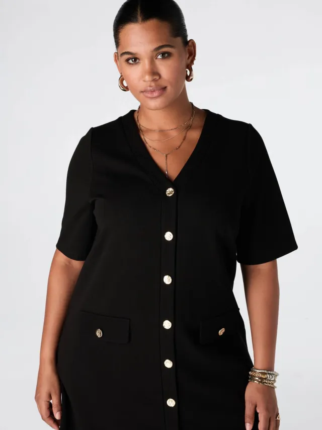 MS Mode korte jurk Plus Size - zwart, foto 5