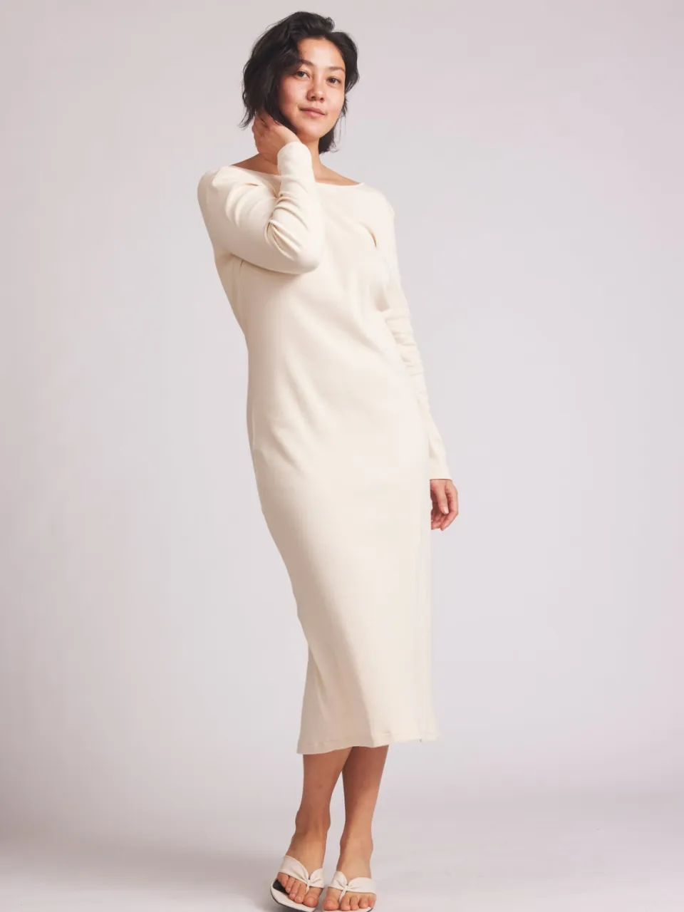 Baìge the Label dames vegan Jurk Bina Ecru Crème