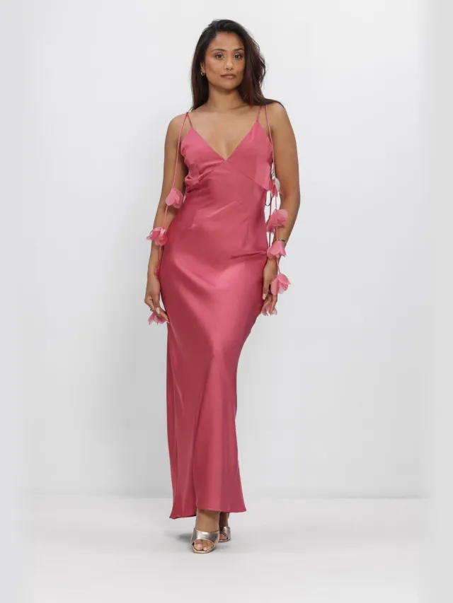 NEO NOIR Dames Jurken Colly Heavy Sateen Dress - Roze