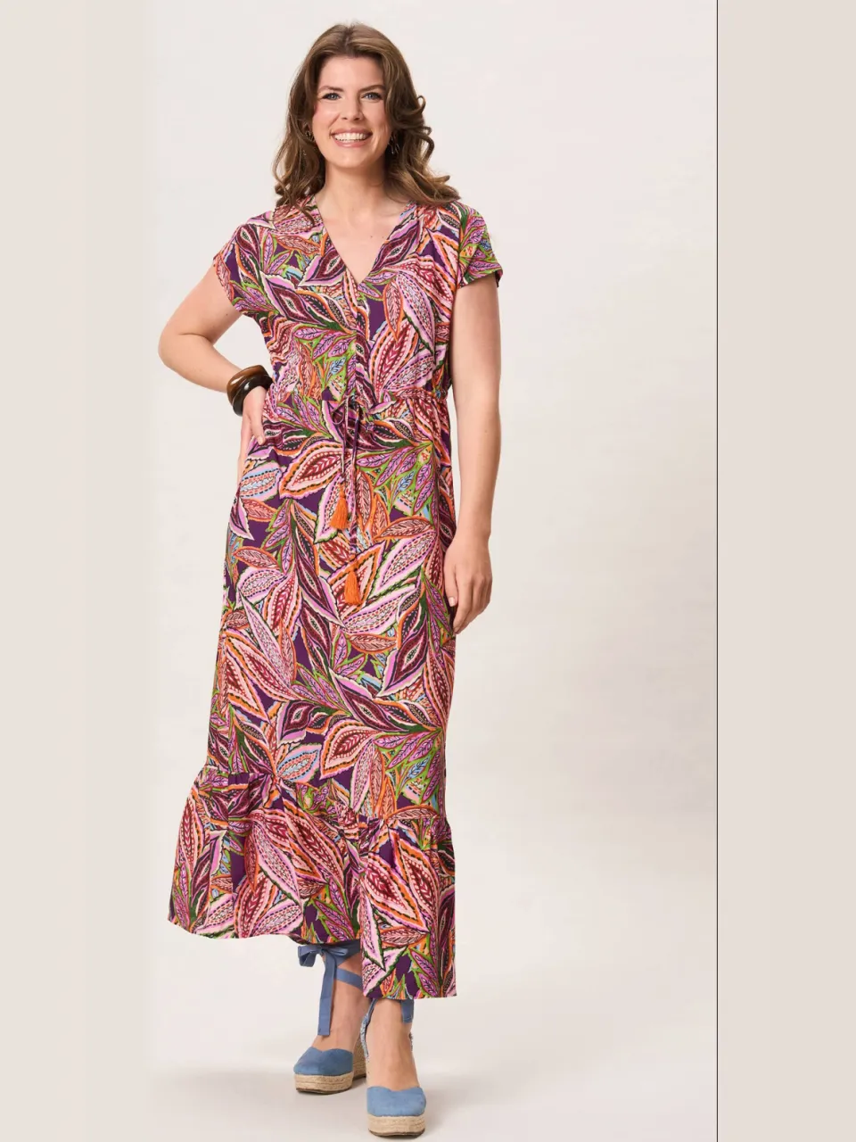 Miss Etam midi jurk met print - meerkleurig multicolor