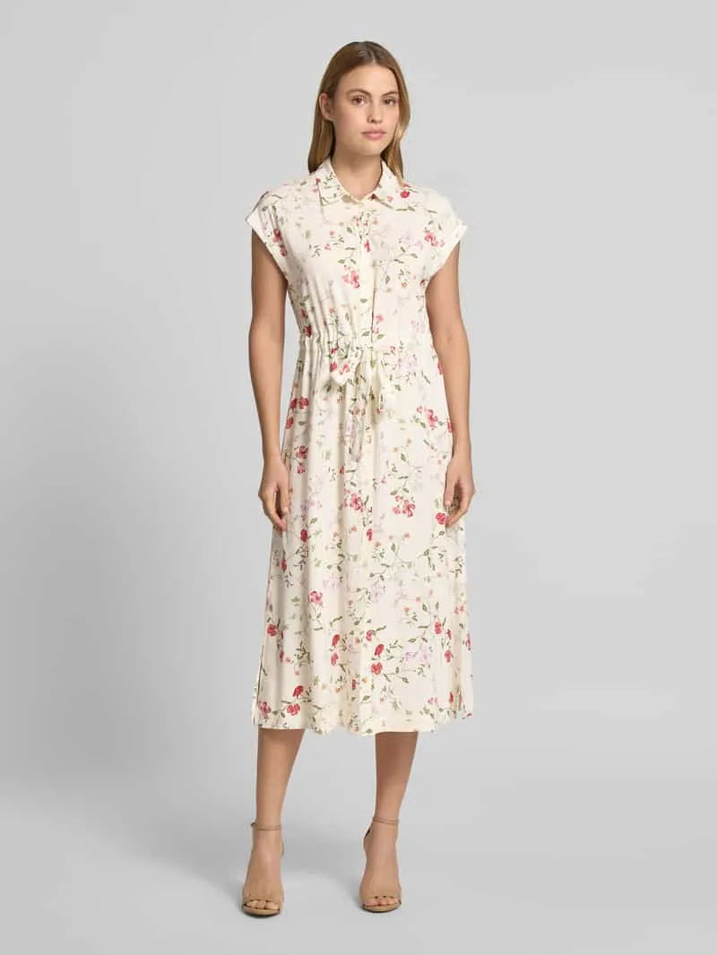 Yas Overhemdjurk met strikceintuur model 'ASINA' Offwhite