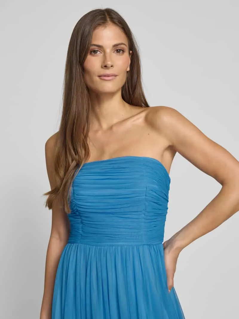 Jake*s Cocktail Maxi-jurk van tule in laagjeslook jeansblauw, foto 4