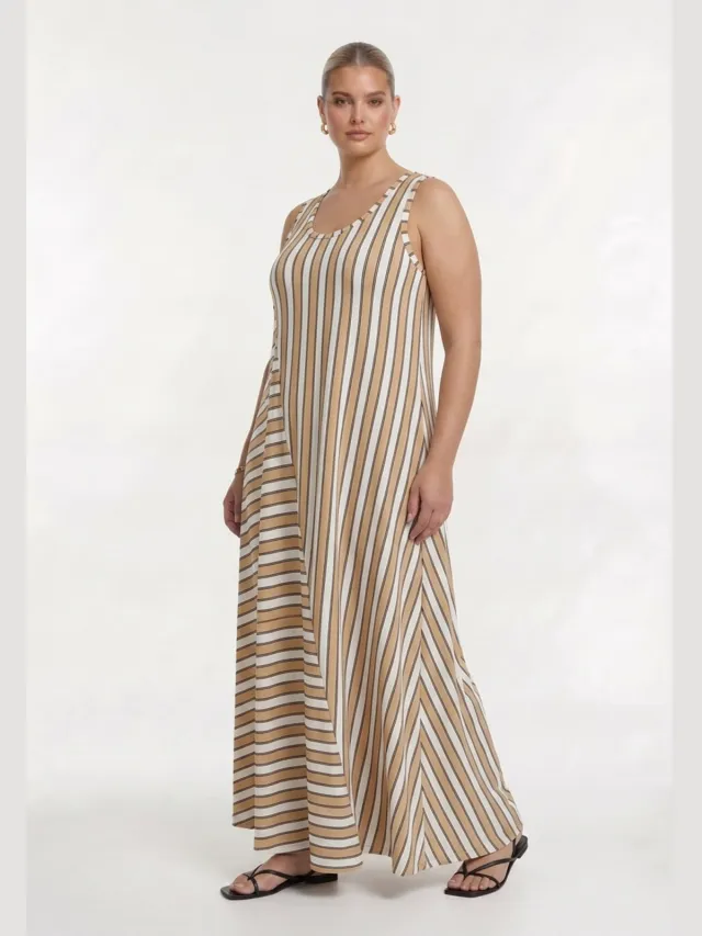 Yoek Jurk DECOSTRIPE | Lichtbruin