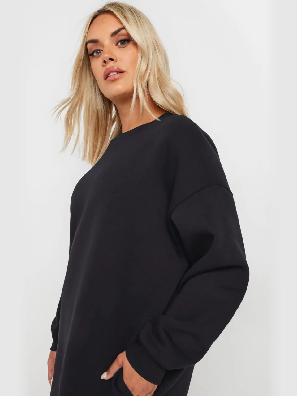 Yours Zwarte Sweatshirtjurk-56, foto 5