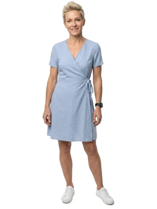 Only Addiction-caro Korte Mouwen Korte Jurk Blauw L Vrouw