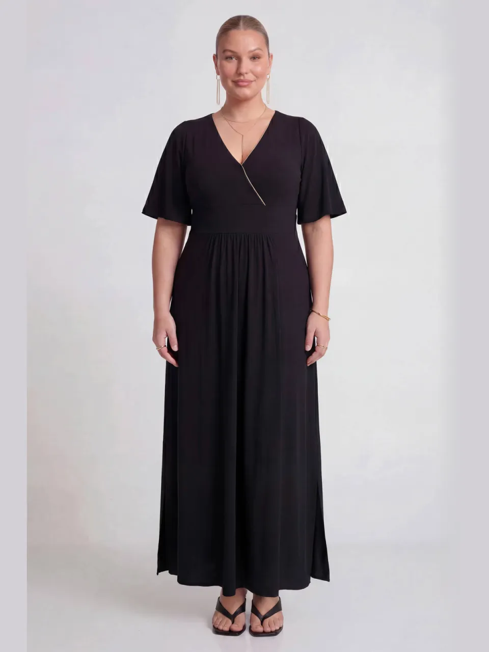 Yoek Lovers Collection dolce maxi jurk zwart