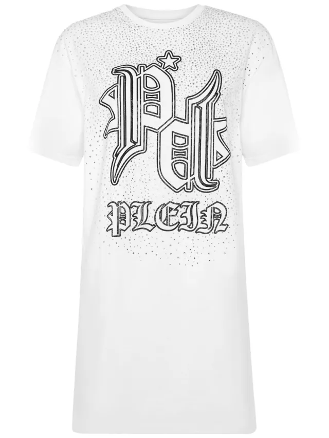 Philipp Plein T-Shirt Jurk Kort wit, foto 2