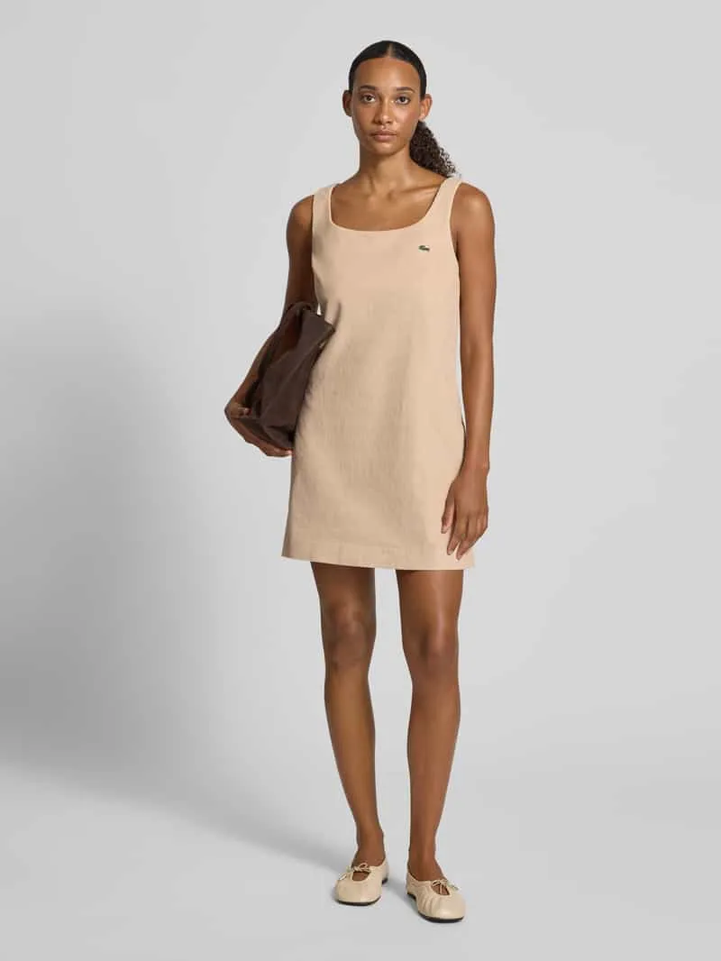Lacoste Slim fit vrijetijdsjurk van puur katoen Beige