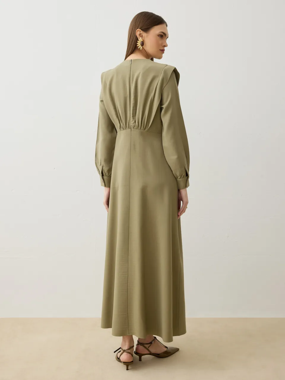 Modest Dress Refka kaki, foto 2