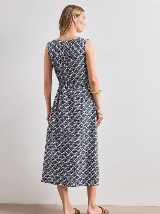 Street One Midi-jurk met gespleten hals en ritssluiting blauw, foto 2