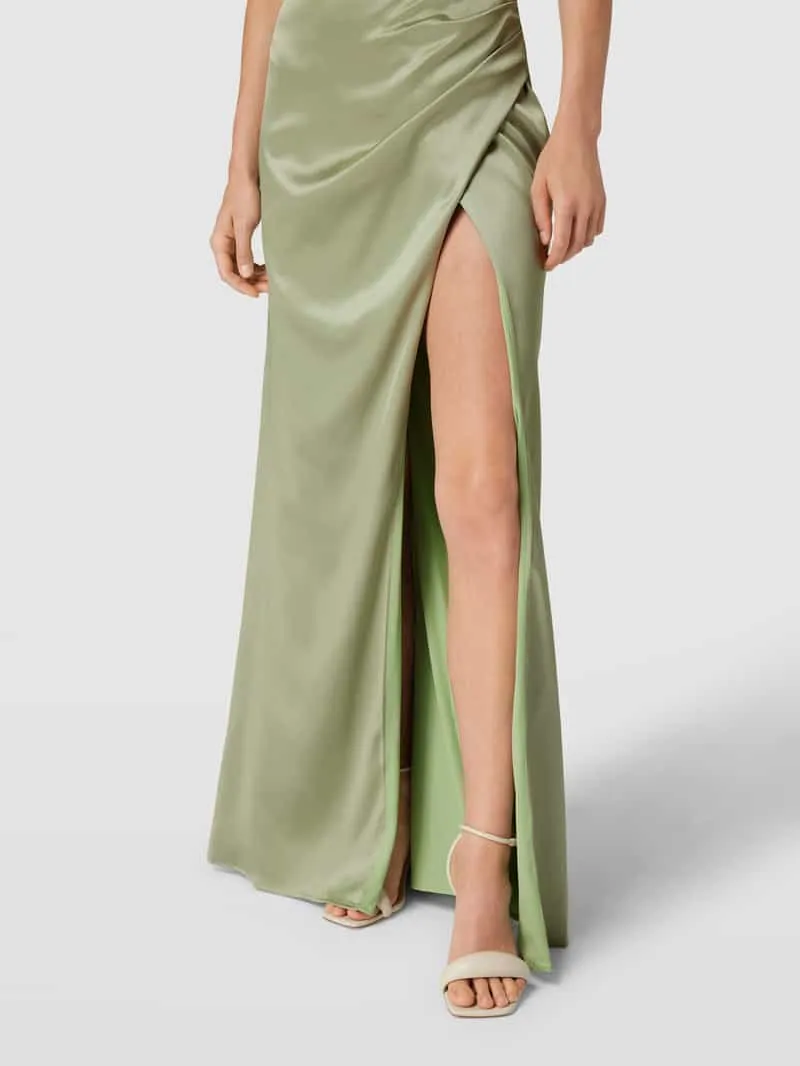 LUXUAR FASHION Avondjurk met cascadehals mintgroen, foto 4