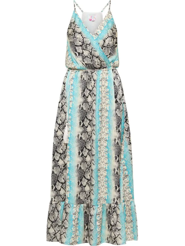 IZIA Maxi-jurk met slangenprint Blauw Veelkleurig