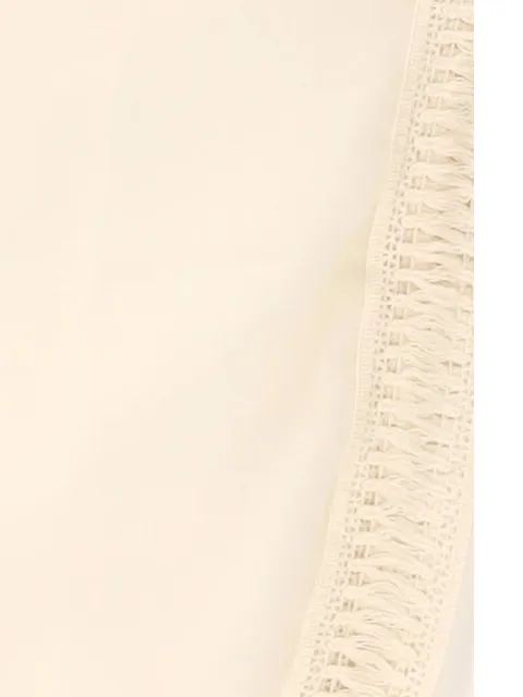 Sarlini Dames tuniek strandjurk polyester chiffon effen off-white, foto 2