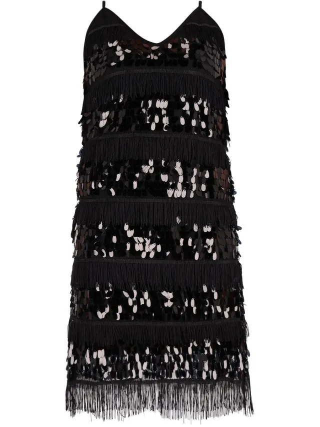 NAEMI Mini-spaghettijurk zwart
