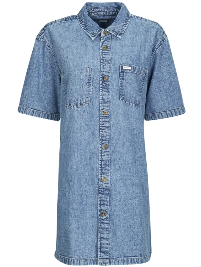 Guess Korte Jurk Guess OVERSIZE SS DRESS Blauw