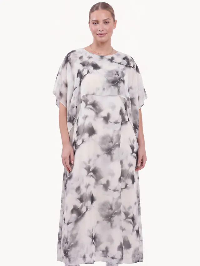Yoek viscose jurk ecru