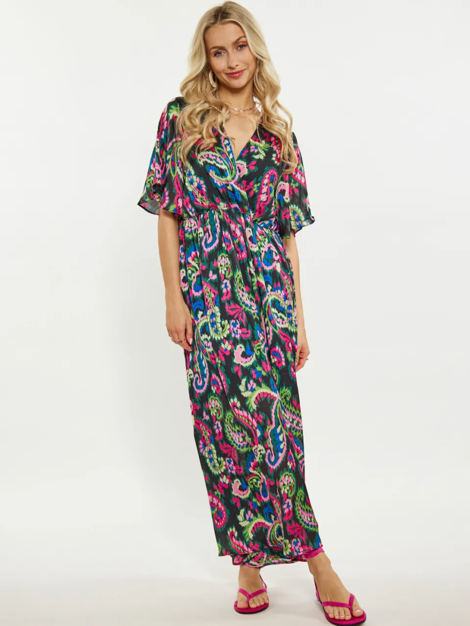 IZIA Jurk Dames Zwart Veelkleurig Zwart/Veelkleurig