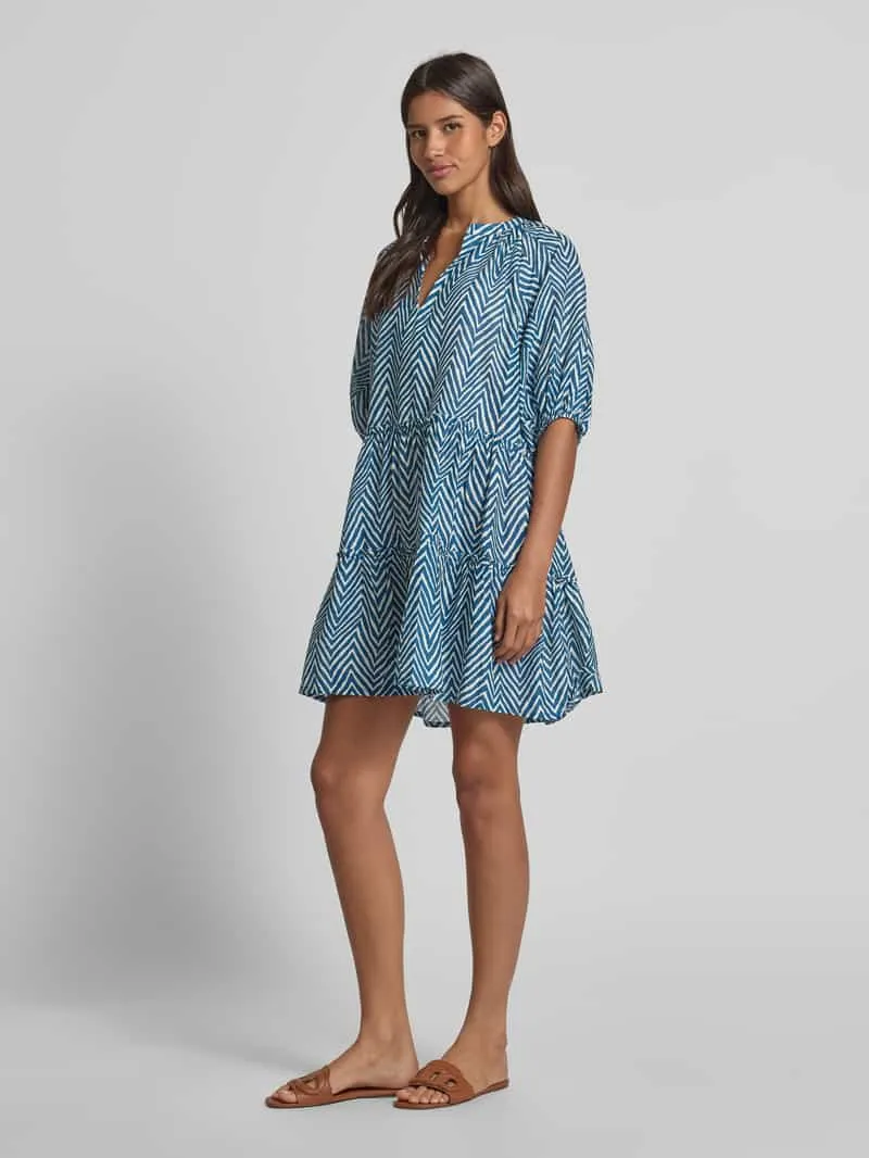 Barts Mini-jurk met ruches, model 'ADELIU' blauw, foto 4