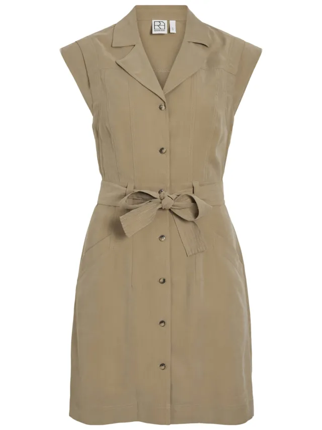 Rouge Edit blazerjurk met ceintuur - beige
