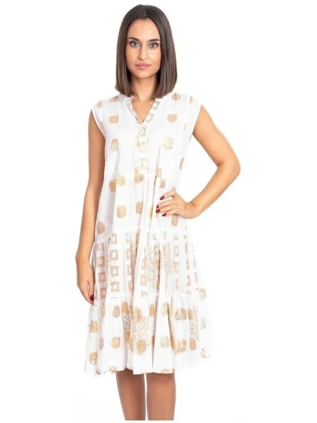 Isla Bonita By Sigris Korte Jurk Isla Bonita By Sigris Korte Jurk Beige